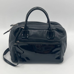 Marc Jacobs Antonia Top Handle Bag Purse Black Leather Outer‎ Pocket Zip Footed